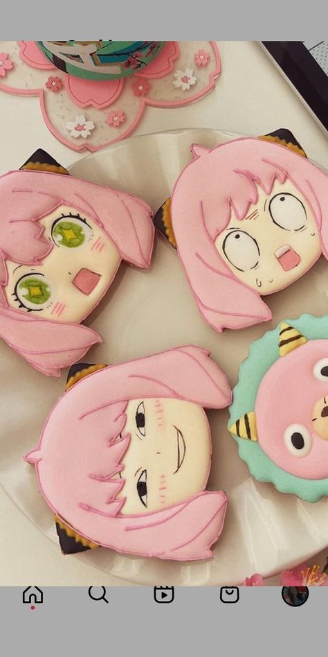 Anya Birthday Theme, Spy X Family Birthday Party Ideas, Anime Bday Party Ideas, Spy Family Birthday Party, Anya Spy X Family Cake, Anya Forger Cake, Spy X Family Cake, Anime Treats, Happy Birthday In Japanese