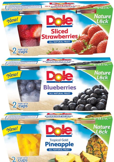 DOLE® today announced the introduction of two new products, DOLE® Fruit Smoothie Shakers® and DOLE® Frozen Fruit Single-serve Cups. Both contain froze Frozen Fruit Packaging, Dole Fruit Cups, Frozen Fruit Smoothie Recipes, Frozen Fruit Recipes, Dressing For Fruit Salad, Wedding Snacks, Fruit Packaging, Best Homemade Dog Food, Fruit Party