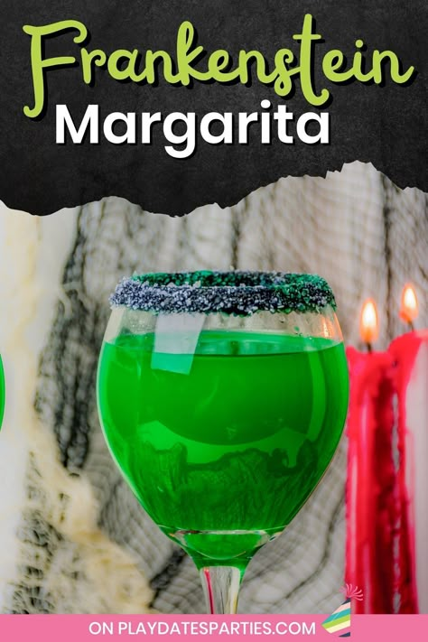 Green Halloween Alcoholic Punch, Witches Brew Margarita, Spooky Halloween Margaritas, Nightmare Before Christmas Drink Recipes, Halloween Punch With Tequila, Halloween Party Mixed Drinks, Margarita Recipes Halloween, Green Halloween Cocktails Recipes, 3 Ingredient Halloween Cocktails