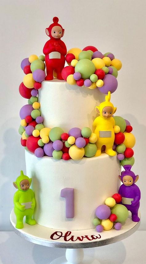 teletubbies 1st birthday Cake, simple teletubbies cake, teletubbies cake, girly teletubbies cake, teletubbies cake ideas, teletubbies birthday cake, cute birthday cake, children birthday cake Teletubbies 1st Birthday, Teletubbies Birthday, Teletubbies Cake, Birthday Cake Simple, Children Birthday Cake, Cake Children, Cute Birthday Cake, Bubble Cake