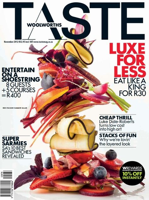 Food Magazine Cover, Food Magazine Layout, Woolworths Food, Magazine Cover Ideas, Magazine Design Cover, Magazine Spreads, Food Photography Tips, Magazine Cover Design, Food Garnishes