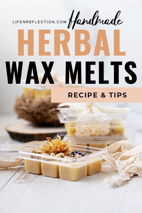 Non Toxic Wax Melts, Diy Herb Candles, Soy Wax Melts Diy, Diy Candle Melts, Herb Candle, Herbal Wax Melts, Melts Recipes, Wax Melts Recipes, Natural Wax Melts