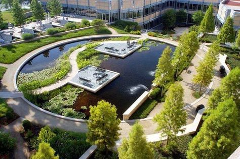 conceptLANDSCAPE Villa Architecture, Campus Design, Landscape And Urbanism, Landscape Architecture Design, Urban Park, Urban Architecture, Parking Design, A Pond, Foto Art