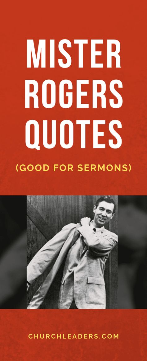 Mister Rogers quotes lend themselves easily to sermon illustrations as well as basic life principles. The children's show creator certainly knew how to minister to people big and small. #fredrogers #misterrogers #misterrogersquotes #kindness #neighbor Mr Rogers Quotes Inspirational, Mister Rogers Quotes, Mr. Rogers Quotes, Mr Rogers Quote, Life Principles, Sermon Illustrations, Small Group Bible Studies, Ministry Leadership, Mister Rogers