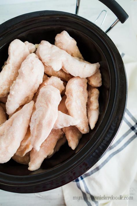 Here is a wonderful post on How To Cook, Shred and Freeze Chicken For Easy Meal Prep!  |  mynameissnickerdoodle.com Can You Cook Frozen Chicken In Crockpot, Frozen Chicken Tenderloins Crockpot Recipes, How To Cook Frozen Chicken In Crockpot, Crock Pot Chicken Tenderloin Recipes, Chicken Tenderloin Recipes Crockpot Easy, Frozen Crock Pot Chicken, Frozen Chicken Tender Crockpot Recipes, Frozen Chicken Tenders Crockpot, Cooking Frozen Chicken In Crockpot