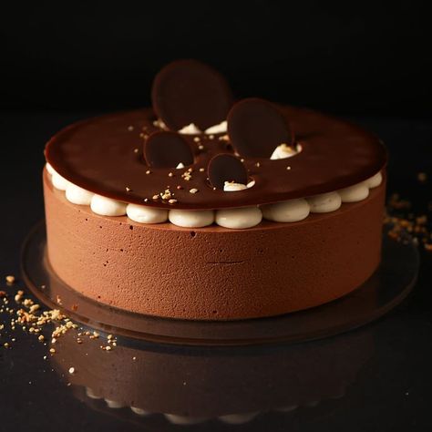 Mousse Cake Decoration, Coffee Mousse, Mousse Cake Recipe, Honey Chocolate, Pistachio Cream, Tiramisu Cake, Chocolate Mousse Cake, Cake Shapes, Cake Decorating Designs