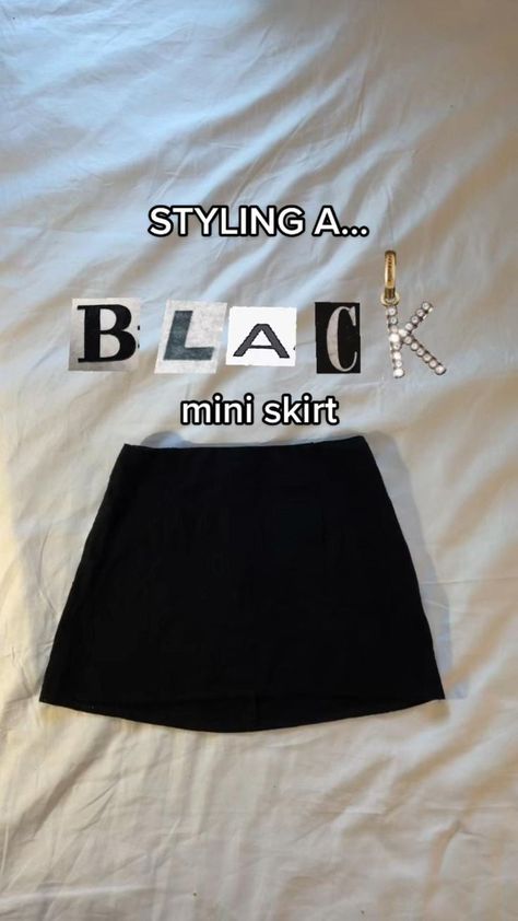 Cute Casual Outfits Black, First Date Fits, Black Mini Skirt Outfit Summer, Casual Outfits Black, Black Outfit Casual, Black Skirt Outfit Summer, Black Mini Skirt Outfit, Black Skirt Outfits, Short Black Skirt