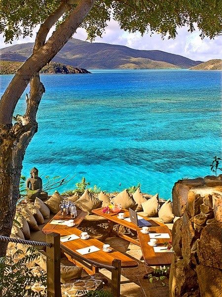 Necker Island - surrounded by the Caribbean sea of the British Virgin Islands. Necker Island, شرم الشيخ, Have Inspiration, British Virgin Islands, Virgin Islands, Dream Destinations, Places Around The World, Vacation Destinations, Blue Water