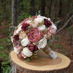 Dusty Pink Bouquet, Bouquet Burgundy, Gold Bouquet, Burgundy Bouquet, Red Bouquet Wedding, Wedding Flower Packages, Winter Bouquet, Dusty Rose Wedding, Rustic Bouquet