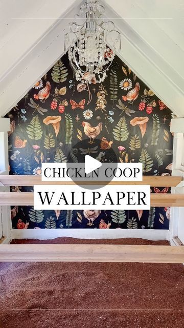 Chicken Peel And Stick Wallpaper, Chicken Coop Curtains, Chicken Coop Wallpaper, Chicken Coop Garden, Funny Farm, With Wallpaper, Forest Print, Your Gorgeous, Magical Forest