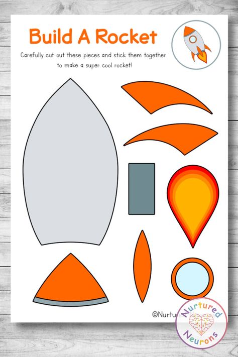 Rocketship Printables Free, Free Rocket Ship Printables, Printable Rocket Ship Template, Build An Astronaut Printable, Rocket Ship Cutout, Rocket Craft For Preschool, Rocket Crafts For Preschoolers, Rocket Printable Free, Rocket Ship Template Free Printable