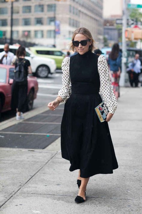 Polka Dot Blouse Outfit, Dress With Shirt Underneath, Dot Dress Outfit, Polka Dot Dress Outfit, Dots Outfit, Refinery 29, Polka Dots Outfit, Fall Is Coming, Fashion Forever