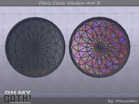 Sims 4 Cc Circle Windows, Sims 4 Round Windows, Sims 4 Round Windows Cc, Sims 4 Stained Glass Windows Cc, Sims 4 Game Packs, Living Room Sims 4, Sims 4 Cc Furniture Living Rooms, Round Window, Gothic Windows