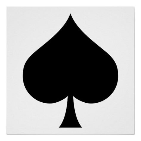 Spade Symbol Poster Spade Symbol, Ace Of Spades Tattoo, Spade Tattoo, Ace Card, Symbol Tattoo, Playing Cards Design, Symbol Tattoos, Wedding Posters, Ace Of Spades