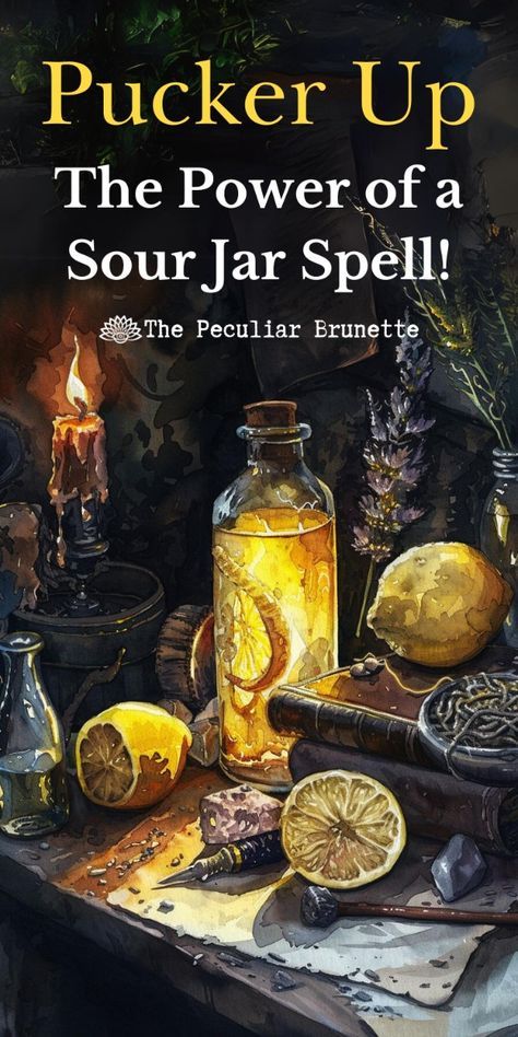 A Sour Jar Spell is a powerful way to sour someone’s life or situation. It’s a form of magical revenge used to make someone “sit in their own bitterness.” Spell jars are the secret recipe to attract your desires and are great for beginner witches. These jars are a powerful tool for attracting money, luck, love, and self-improvement. In this article, I’ll discuss the magic behind spell jars, teach you how to make them, and include recipes with ingredients to create your own spell jar. Spell jars are containers filled with spiritual intentions and various ingredients, such as herbs, crystals, small items, etc. They hold the spell’s energy and are easy to move. These simple charms are also known as Witches’ Bottles and have roots in many ancient spiritual practices. Anti Hex Spell Jar, Put Them In A Jar Spell, Jar Spells Protection, Pickle Spell Witchcraft, Luck Spell Jar Recipe, Bad Luck Spell Jar On Someone, Karma Jar Spell, Reconciliation Spell Jar, Return To Sender Jar Spell