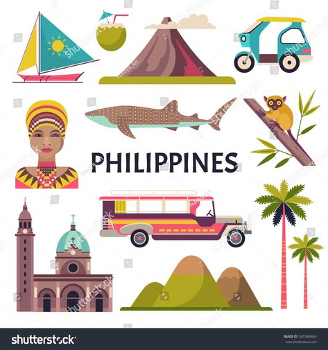 Philippine Culture Poster, Philippine Culture, Fort Santiago, Central Visayas, Philippines Tourism, Philippine Map, Bahay Kubo, Filipino Art, Philippine Art