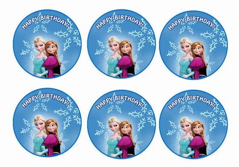 Frozen – Cupcake Toppers – Birthday Printable Frozen Cupcake Toppers Printable Free, Frozen Photo Booth, Frozen Cupcake, Frozen 3rd Birthday, Frozen Cupcake Toppers, Elsa Birthday Party, Cupcake Toppers Free, Frozen Cupcakes, Disney Frozen Party