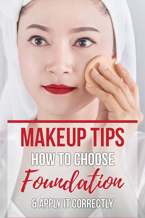 Makeup foundation is the most important step in makeup application. Find out how to choose perfect foundation color to match your skin tone, and how to apply it correctly. The best makeup tips for women that want to learn more about foundation and how to use it properly. #beauty #makeup #foundation How To Choose Foundation, Makeup To Look Younger, Best Makeup Tips, Foundation Application, Dry Skin Patches, Makeup Mistakes, The Best Makeup, Foundation Colors, Makeup Tricks