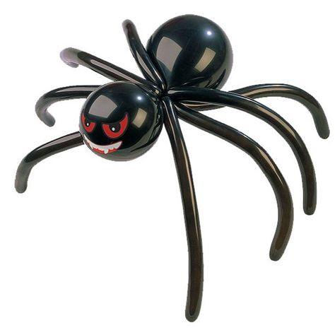 Balloon Spider, Spider Balloon, Spooky Balloons, Halloween Balloon, Balloon Modelling, Led Balloons, Balloon Kits, Spooky Spiders, Halloween Balloons