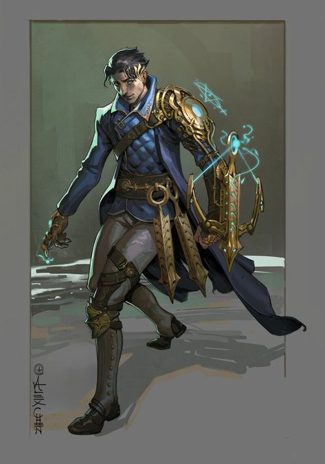 ArtStation - The Artificer - Personal Character, Alex Chen Artificer Character Art, Dnd 5e Artificer, Dnd Artificer Art, Artificer Art, Alex Chen, Steampunk Character, Steampunk Characters, Magic: The Gathering, Fantasy Ideas