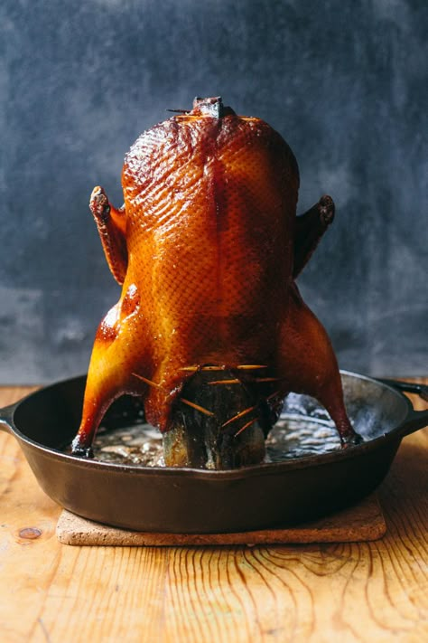 Cantonese Roast Duck – The Domestic Man Poultry Brine, Chinese Roast Duck, Peking Duck Recipe, Duck Pate, Roasted Duck Recipes, Goose Recipes, Crispy Duck, Chinese Foods, Chinese Cooking Wine