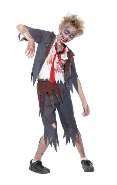 Costumes Beginning with Z : Letter Z Costumes Boy Zombie Costume, Zombie School, Zombie Cheerleader, Realistic Costumes, Zombie Clothes, Horror Zombie, Cute Zombie, Boys Uniforms, Zombie Costume