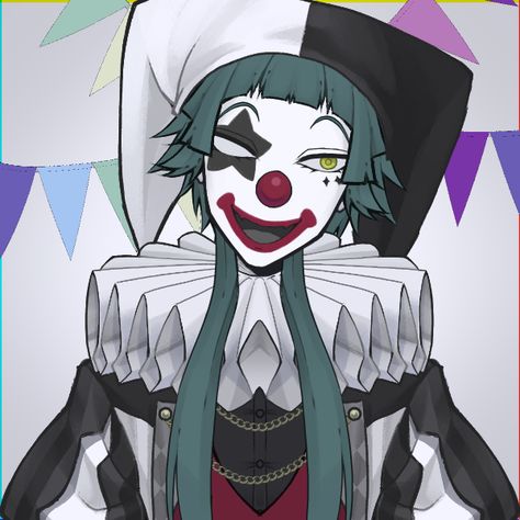 Clown Oc Ideas, Clown Boy Art, Cute Clown Oc, Clown Oc Male, Clown Character Design, Clown Oc Art, Circus Jester, Hot Clown, Jester Oc