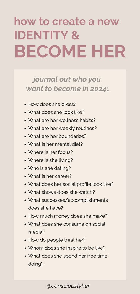 Unleash the magic of manifestation and become the woman of your dreams with insightful journal prompts to guide your journey. Dive deep into self-exploration as you uncover your true desires and aspirations, paving the way for personal transformation. Embrace the opportunity to redefine your identity and embrace the empowered woman within Higher Self Journaling, How To Create A New Identity, Becoming Her Journal Prompts, Identity Journal Prompts, Identity Work, Self Transformation, Self Identity, Rewrite Your Story, Story Journal