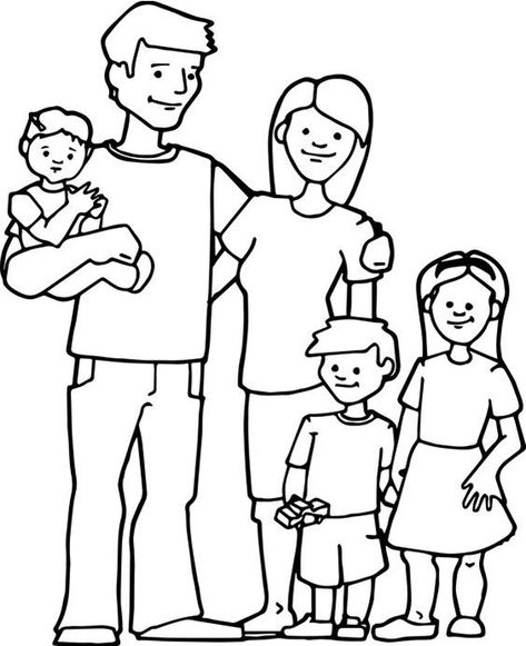 Fun Family coloring pages for your little one. They are free and easy to print. The collection is varied for different skill levels. Pin it. #family #freeprintables #freecoloringpages #coloringpages Family Printables, People Coloring Pages, Family Coloring Pages, Preschool Coloring Pages, Kid Coloring Page, Family Drawing, Kids Pages, Family Theme, Family Coloring