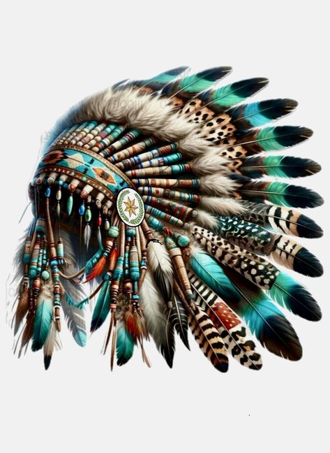 Indian Masks, Indian Tattoo Design, Native American Feathers, American Hat, Native American Decor, Native American Images, Indian Pictures, Native American Pictures, Native American Artwork