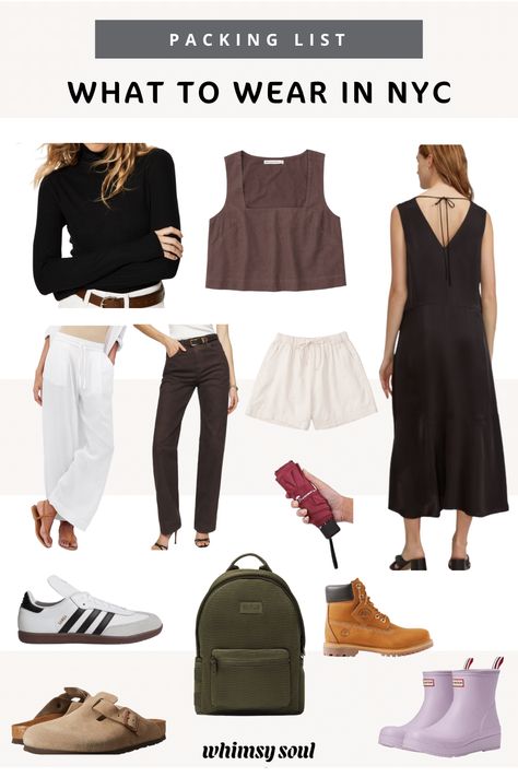 What to wear to NYC packing list! Whether it’s your first time or millionth time in New York City, a NYC packing list is kind of almost always necessary. New Yorkers can be intimidating! And you want to be sure you’re dressing for the ~vibes~ as well as the weather.  This city packing list is an attempt to keep you covered on both fronts. I love being comfortable, but I also love feeling cool. That’s just what happens in the chicest and biggest city in all of North America! Nyc Packing List, City Packing List, What To Wear In Nyc, York Outfits, Winter In New York, Outfits Nyc, Spring In New York, New York Outfits, Love Feeling