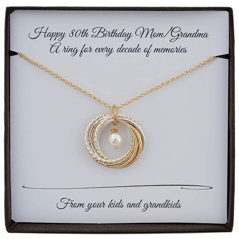 Grandma 80th Birthday Gift, Grandma Necklace Birthstone, Happy 80th Birthday, Grandma Necklace, Birthday Gifts For Grandma, 8th Anniversary, Birthday Gift For Mom, 80th Birthday Gifts, Grandma Birthday