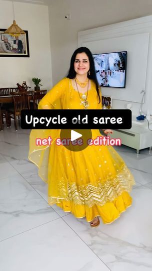 160K views · 7.2K reactions | Reuse your sarees. Net saree edition

Net saree fabric is see through so you have to have lining under yolk area and other you can keep as it it. Flair anarkali or a line kurti looks good.

Like in first 2 sarees  i have skirt underneath them. 

shared a few ideas based upon type of saree that you can do.

Let me know your favourite of all.Comment below .
Follow @yourstylingbff for more. Do save and share this reel.

#sareetodress #sareetogown #sareevibes😍 #fashionfun #sareesurprise #fashionexperiment #foryou❤ #trendingree #stylingtipsandtricks #reusesaree #recyclesaree #upcyclesaree #rewearyourwardrobe #convertsaree #diyideas #netsaree #netsarees #netsareesonline #anarkalis #anarkalidress #alinekurti 

[reuse saree, saree transformation, saree ideas, tips an Net Saree Dress Gowns Ideas, Saree Se Bani Dress, Net Saree Reuse Ideas, Gown From Old Saree, Saree Transformation, Saree Reuse Ideas, A Line Kurti, Saree Ideas, Indian Gowns Dresses