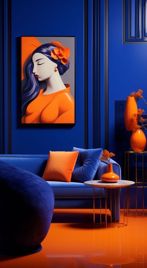 2024 Living Room, New Classic Design, Deco Orange, 2160x3840 Wallpaper, Living Room Orange, Living Room Decor Colors, Orange Interior, Home Theater Design, Vintage Inspiration