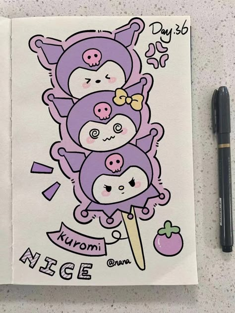 Cute Easy Doodles, Hello Kitty Crafts, Drawing Prompts, Cute Sketches, Kitty Drawing, Hello Kitty Drawing, Hello Kitty Art, Easy Doodle Art, Easy Doodles Drawings