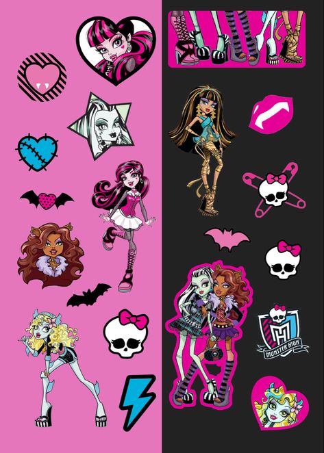 Monster High Stickers 
Наклейки Монмартр хай школа монстров стикеры Journaling Prints, Monster High Printables, High Stickers, Moster High, Monster High Art, High Art, Printable Stickers, Yearbook, Monster High