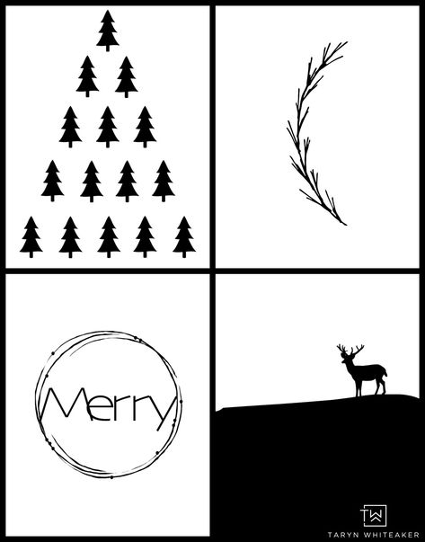 Download your own set of these FREE Black and White Modern Christmas Printables with a Scandinavian flare! Simply swap out your photos with these! Christmas Family Feud, Chirstmas Decor, Black And White Christmas, Black Christmas Trees, Christmas Ad, White Christmas Decor, Free Christmas Printables, Printable Christmas Cards, Diy Christmas Cards