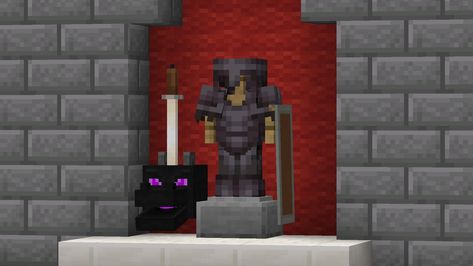 Minecraft Dragon Head Statue, Minecraft Dragon Head Display, Minecraft Armor Display, Minecraft Trophy Room, Minecraft Throne Room, Minecraft Throne, Minecraft Museum, The Ender Dragon, Minecraft Modern City