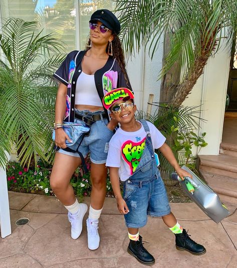 When you & your son take @shaqironeall “Fresh Prince of LA” party way too seriously! 🤣 #Shaqir16 90s Themed Skate Party, Fresh Prince Birthday Party Outfit, 80s Skate Party Outfit, 90s Skating Party, 90s Skating Party Outfit, 90s Kickback Party, 90s Pajama Party Outfit, 90s Birthday Party Outfit, Hip Hop Party Outfit