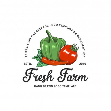 Vegetable Farm, Farm Vector, Vegetable Shop, Kitchen Logo, Vegetable Farming, Organic Groceries, Farm Logo, Fruit Photography, Shop Logo Design