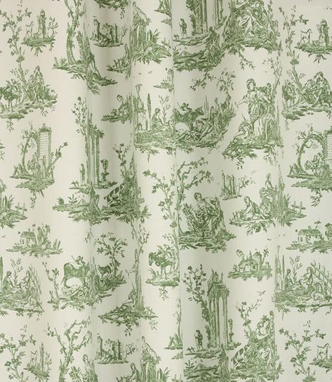 Green Toile Nursery, Sap Green, Green French, French Toile, Curtains And Blinds, College Board, Toile Fabric, Green Room, Floral Curtains