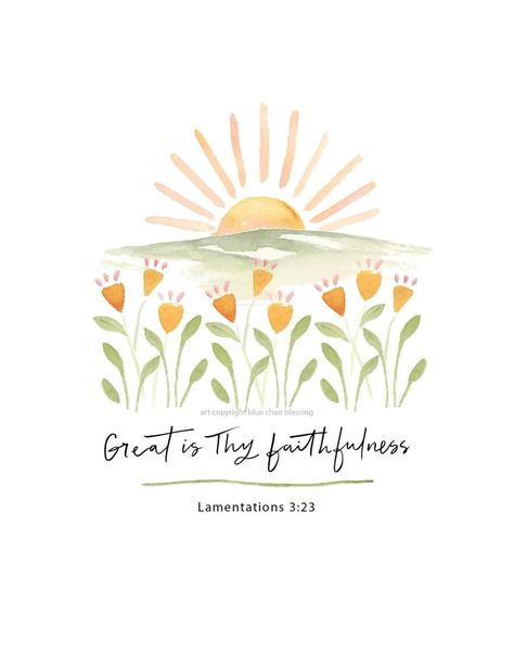 Bible Signs, Scripture Painting, Bible Verse Painting, Great Is Thy Faithfulness, Bunny Watercolor, Round Robin, Watercolor Paintings For Beginners, Christian T Shirts, Christian Cards