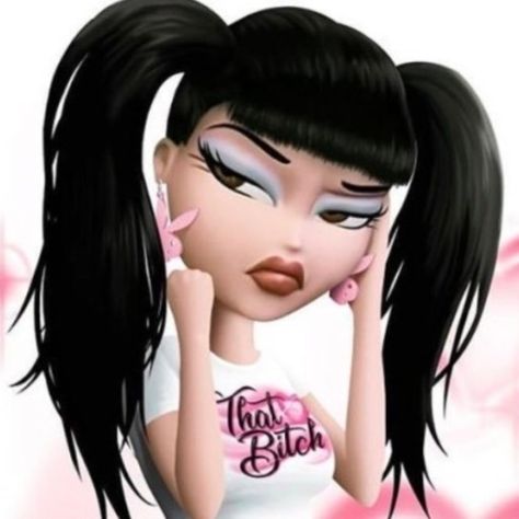 Bratz Meme, Tekken Girls, Brown Hairstyles, Brat Doll, Hair Color Brown, 강아지 그림, Creative Profile Picture, Japon Illustration, Doll Makeup