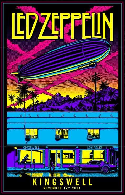 Zeppelin Poster, Led Zeppelin Concert, Led Zeppelin Poster, Zeppelin Art, Poster Rock, Rock Poster Art, Music Concert Posters, Vintage Concert Posters, Rock Band Posters