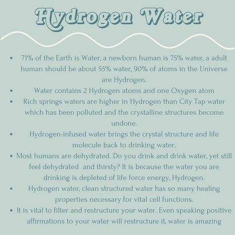 🧬💦 hydrogen water brings life and light back to your water 🫧 when we drink beautiful, clean water structured water we are giving our cells high quality goodness to make us more vital, vibrant, giving, creative people 💗 Let’s chat water, I have so much to share 🪷 #lumivitae #hydrogenwater #cleanwater #hydrogen #liquidlight Structured Water, Hydrogen Water, Food Plan, Living Water, Healthy Meal Plans, Creative People, Clean Water, Mind Body, Healthy Food