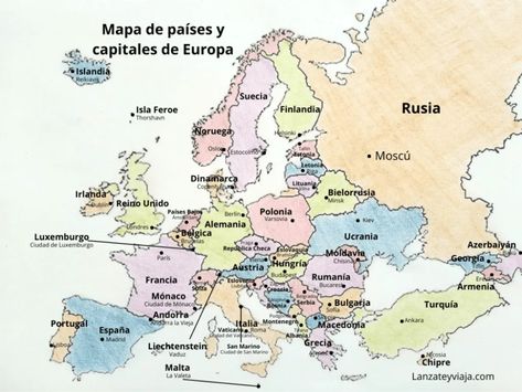 ᐅ Lista de Estados y Capitales de Europa 【Apréndetelas todas】 Europe Map, Bratislava, World Map, Map, Nature