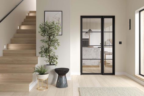 Manhattan Primed Black Universal Frame Kit Internal Cottage Doors, Victorian Internal Doors, External Bifold Doors, Upvc Sliding Doors, Aluminium French Doors, Upvc French Doors, Fire Doors Internal, Internal Oak Doors, White Internal Doors