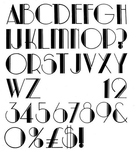 Art Deco Typography this period was known for geometry! therefore goemerty wasnt there only in fashion or motifs but even in the typography! Art Deco Lettering, Letras Cool, Art Deco Typography, Alfabet Font, Art Deco Fonts, Art Deco Font, Deco Font, Motif Art Deco, The Font