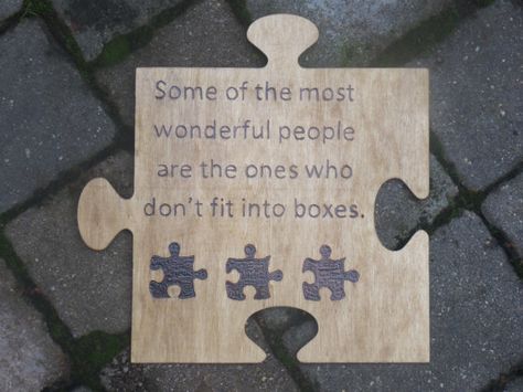 Some of the Most Wonderful People are the Ones Who by HopeandHaven, $20.00 Puzzle Pieces Quotes, Funny 50th Birthday Cakes, Puzzle Piece Art, Pieces Quotes, Puzzle Quotes, Puzzle Piece Crafts, Puzzle Cards, Good Leadership Skills, Stencils For Wood Signs