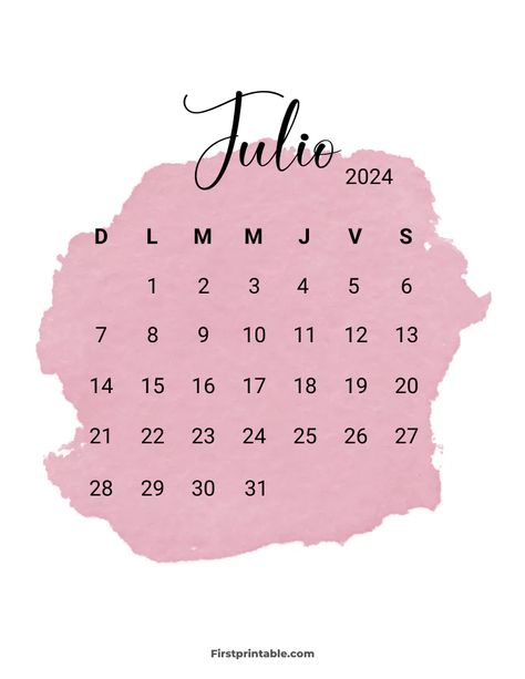 Spanish Printable July Calendar 2024 Template 50 Free Blank Calendar, Calendar Worksheets, Weekly Planner Free Printable, Fathers Day Coloring Page, July Calendar, Monthly Printable, Flag Printable, August Calendar, Editable Calendar